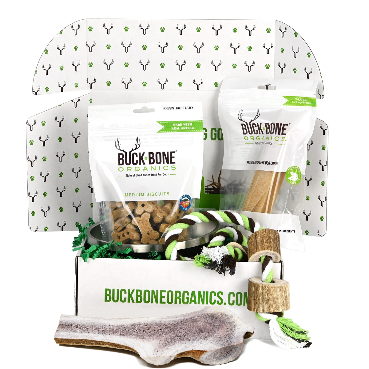 Jumbo Split Elk Box Bundle with Bowl Buck Bone Organics